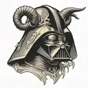 darth Vader goat head tattoo design idea