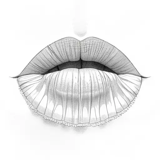 lips tattoo design idea