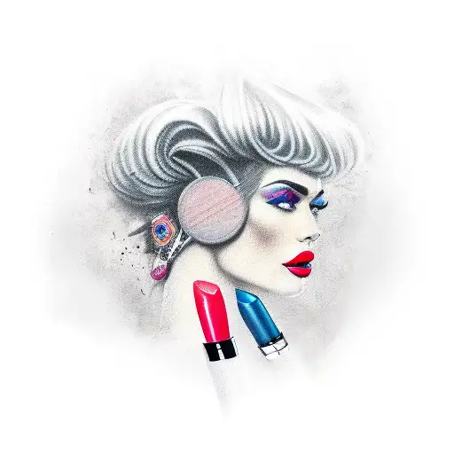 lipstick  tattoo design idea