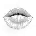 lips tattoo design idea