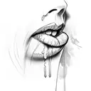lips tattoo design idea