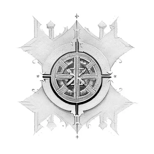  eastern Orthodox cross that is a blend of Greek, Jerusalem and coptic cross/tattoo style tattoo design idea