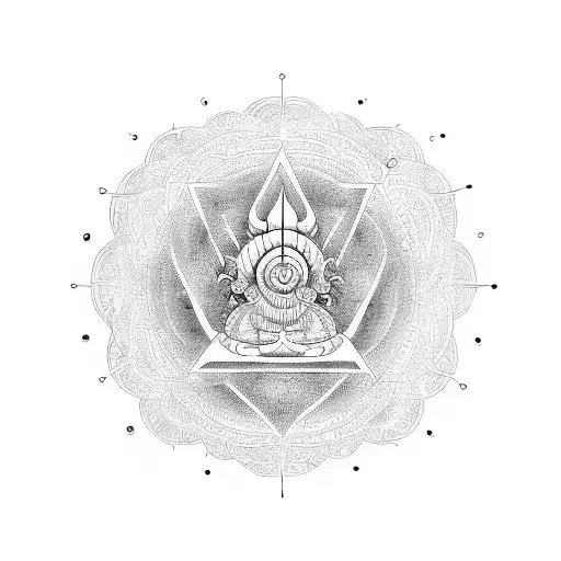 vishnu chakra tattoo design idea
