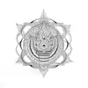 vishnu chakra tattoo design idea