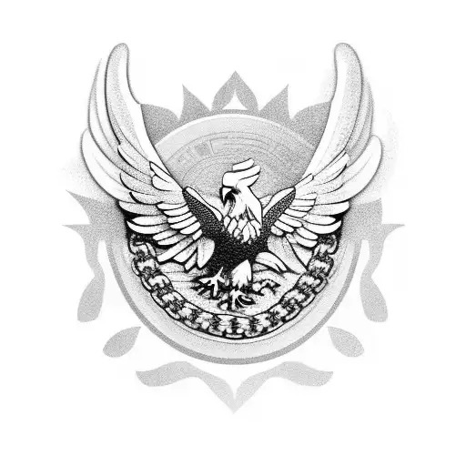 tribal mexican eagle logo