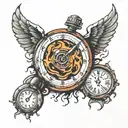 time bomb with 10:06 on it  tattoo design idea