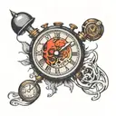 time bomb with 10:06 on it  tattoo design idea