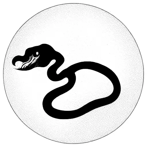 Snake with fire  tattoo design idea