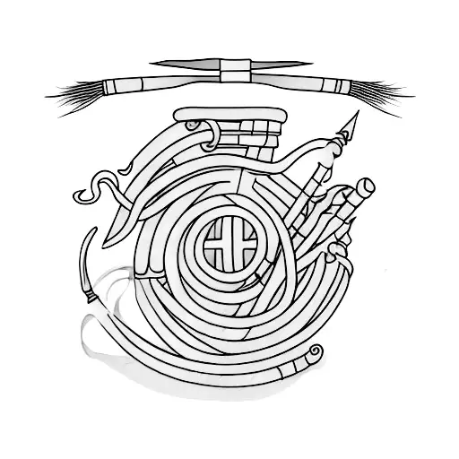 asclepius cane  tattoo design idea