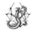 scaled dragon tattoo design idea