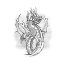 scaled dragon tattoo design idea