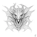 scaled dragon tattoo design idea