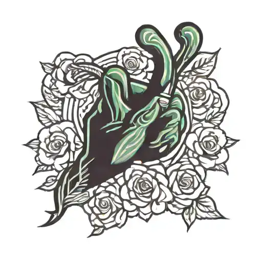 A thumbs-up or a heart, indicating positive engagement and respect. tattoo design idea
