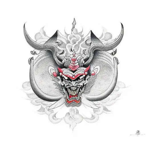 devil's wings tattoo design idea