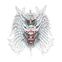 devil's wings tattoo design idea