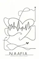 heartbeat with first name Naïa tattoo design idea