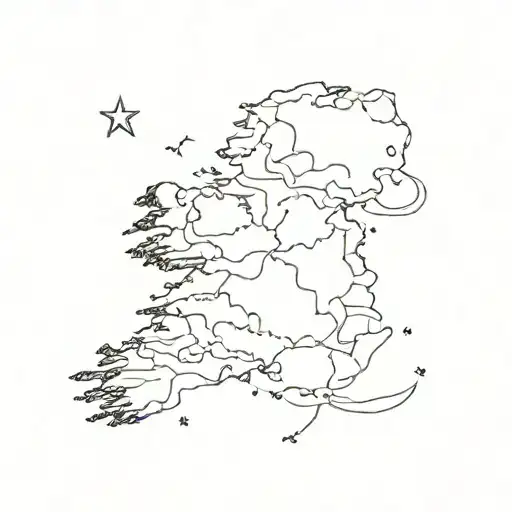 map of ireland tattoo design idea