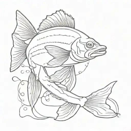 walleye tattoo design idea