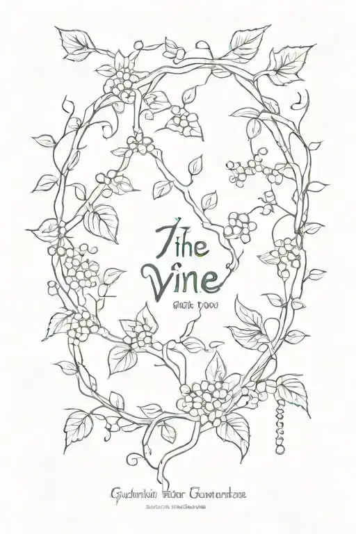 I am the vine; you are the branches. If you remain in me and I in you, you will bear much fruit tattoo design idea