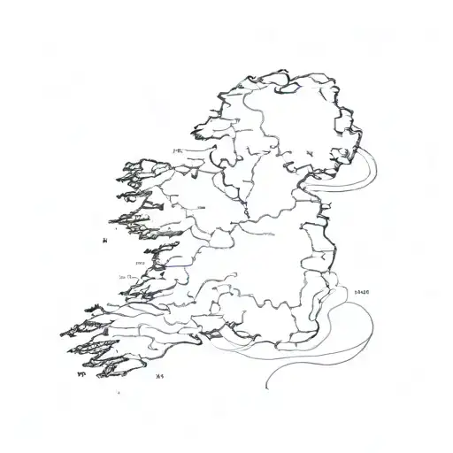 map of ireland tattoo design idea