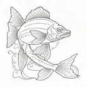 walleye tattoo design idea
