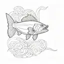 walleye tattoo design idea