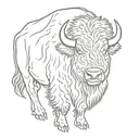 bison tattoo design idea