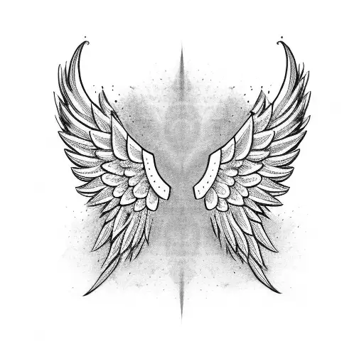 1pc Herbal Waterproof Angel Wings Temporary Tattoo Sticker, Lasts 7-15 Days  Without Reflectivity, Suitable For Back, Chest, Arm For Both Men And Women,  Cute, Elegant, Romantic, Aesthetic | SHEIN EUR