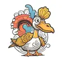 goose being silly tattoo design idea