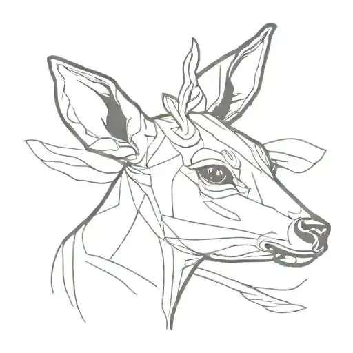chicki bambi head tattoo design idea