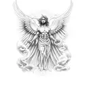 Icarus the mythologic character tattoo design idea