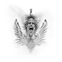 Icarus the mythologic character tattoo design idea