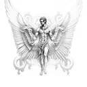 Icarus the mythologic character tattoo design idea