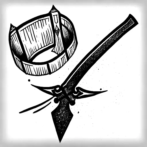 Longsword with the words "but it is not this day" tattoo design idea