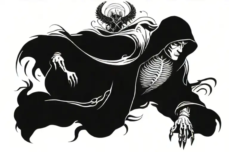  Huge Azrael black tattoo for back tattoo tattoo design idea