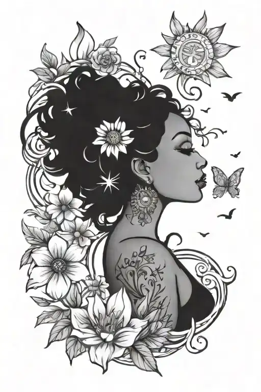 her faith in love is better in sunny days tattoo design idea
