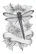 dragonfly surrounded by a mandala design tattoo design idea