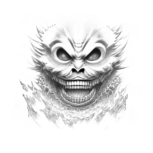 Guts smile from manga berserk tattoo design idea