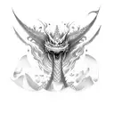 crying Guts smile with dragonsword tattoo design idea