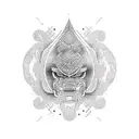 Polynesian mixed tattoo design idea