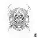 Polynesian mixed tattoo design idea