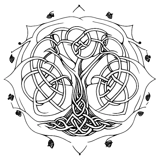Celtic tree of life tattoo design idea