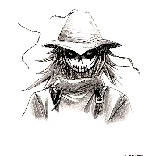 scarecrow color tattoo design idea