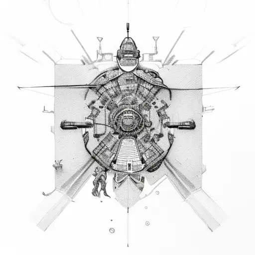 parachute tattoo design idea