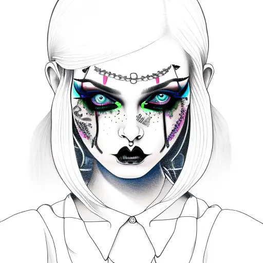 goth girl tattoo design idea