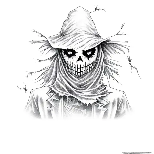 scarecrow color tattoo design idea