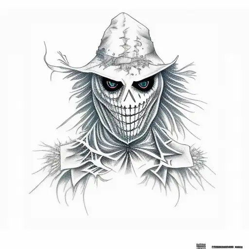 scarecrow color tattoo design idea