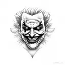 joker heavy smile realistic drawing tattoo design idea