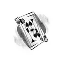 simple joker hat tattoo design idea