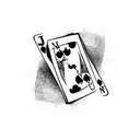 simple joker hat tattoo design idea